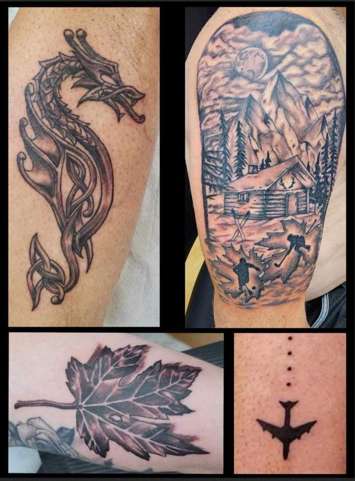 Tatouage animaux et paysage Québec