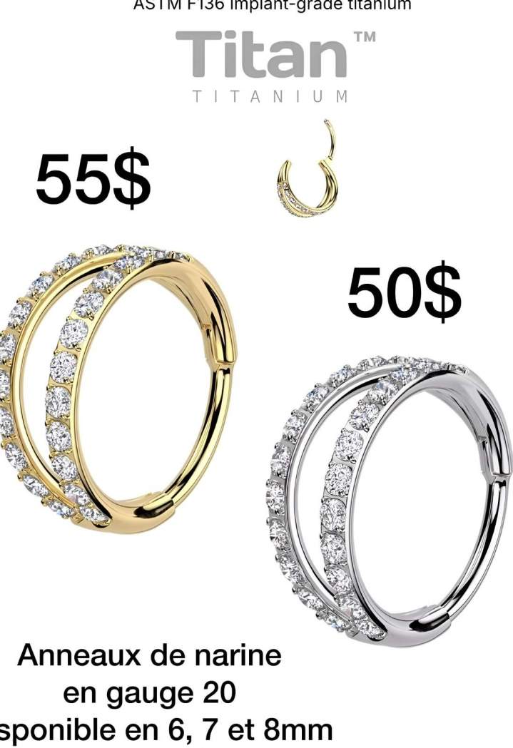 Bijoux en titane Québec