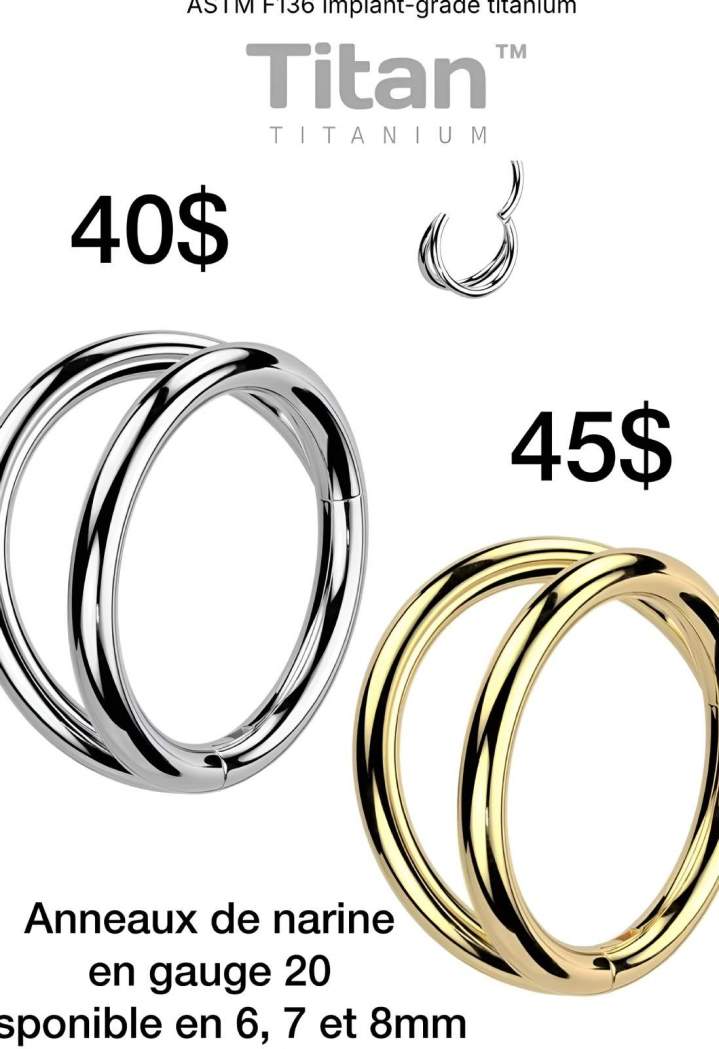 Bijoux en titane Québec
