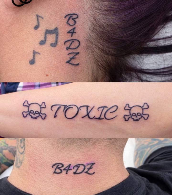 Tatouage lettres et symboles Québec