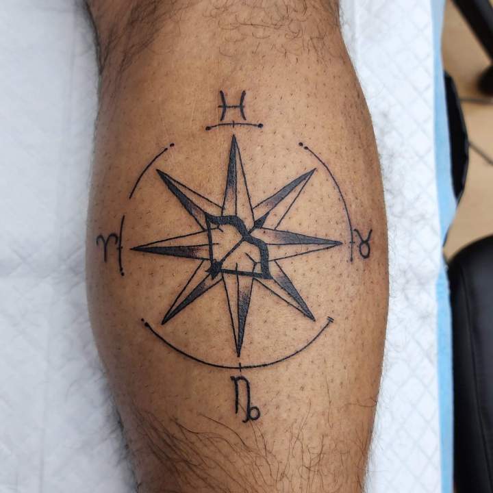 Tatouage boussole Québec